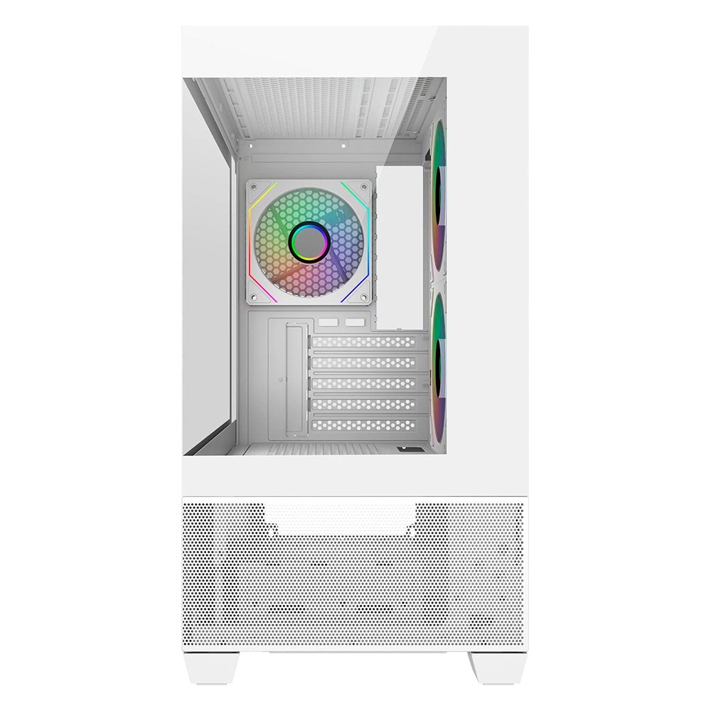 Imagem 3 de 3 do produto Gabinete Gamer Cooler Master Elite 490 White, Mini Tower, M-ATX, Lateral e Frontal em Vidro, 3x FAN ARGB, Branco - E490-WHNN-S00