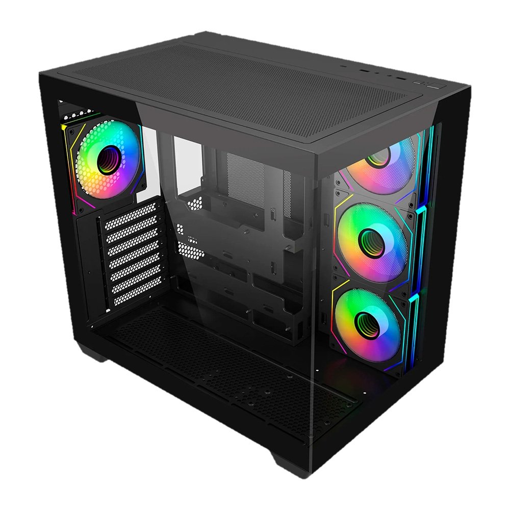 Imagem 2 de 3 do produto Gabinete Gamer Cooler Master Elite 681, Mid Tower, ATX, Lateral e Frontal em Vidro, 4x FAN ARGB, Preto - E681-KHNN-S00