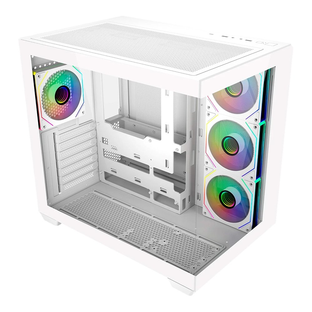 Imagem 2 de 3 do produto Gabinete Gamer Cooler Master Elite 681 White, Mid Tower, ATX, Lateral e Frontal em Vidro, 4x FAN ARGB, Branco - E681-WHNN-S00