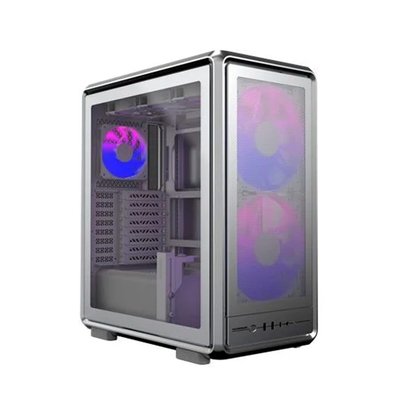 Gabinete Gamer Cooler Master MasterFrame 500 Mesh, Mid Tower, ATX, Lateral em Vidro, 2x Vent 200mm, 1x FAN, Prata - MF500M-SHNN-S00
