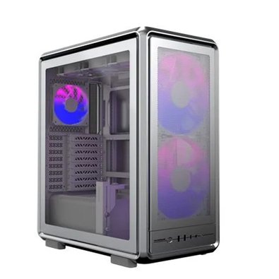 Gabinete Gamer Cooler Master MasterFrame 500 Mesh ARGB, Mid Tower, ATX, 2x Vent 200mm ARGB, 1x FAN ARGB, Prata - MF500M-SHNN-S01