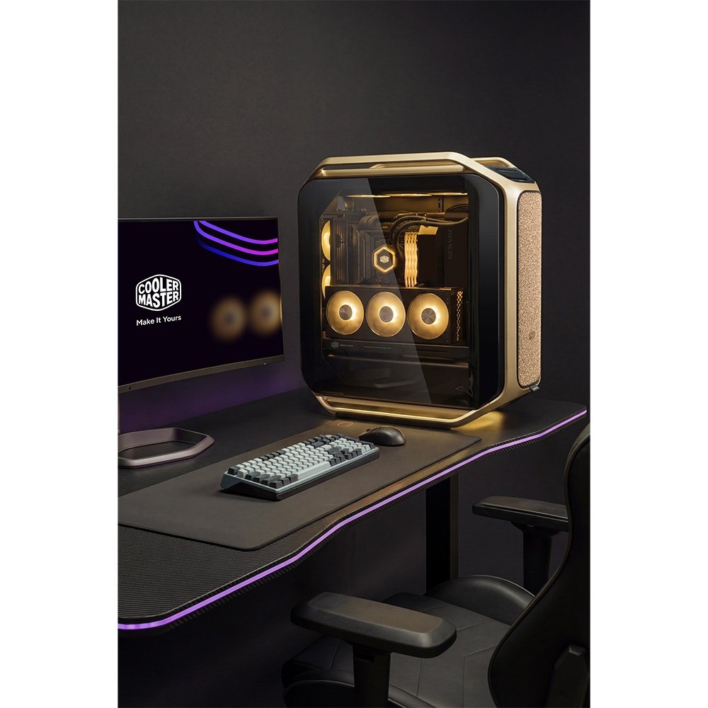 Imagem 11 de 13 do produto Gabinete Gamer Cooler Master COSMOS Alpha Gold, Full Tower, E-ATX, EEB, Lateral em Vidro Temperado, 3X FANs - C700-GGNN-S00