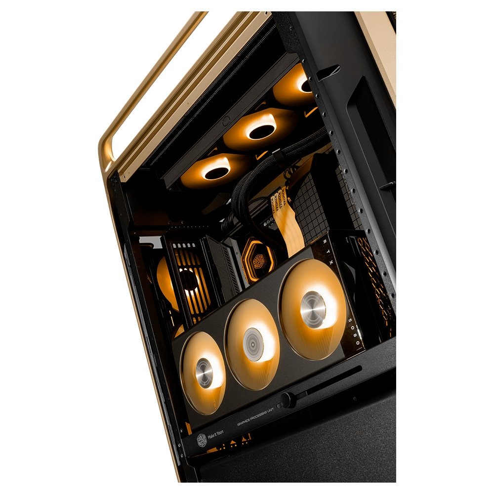 Imagem 10 de 13 do produto Gabinete Gamer Cooler Master COSMOS Alpha Gold, Full Tower, E-ATX, EEB, Lateral em Vidro Temperado, 3X FANs - C700-GGNN-S00
