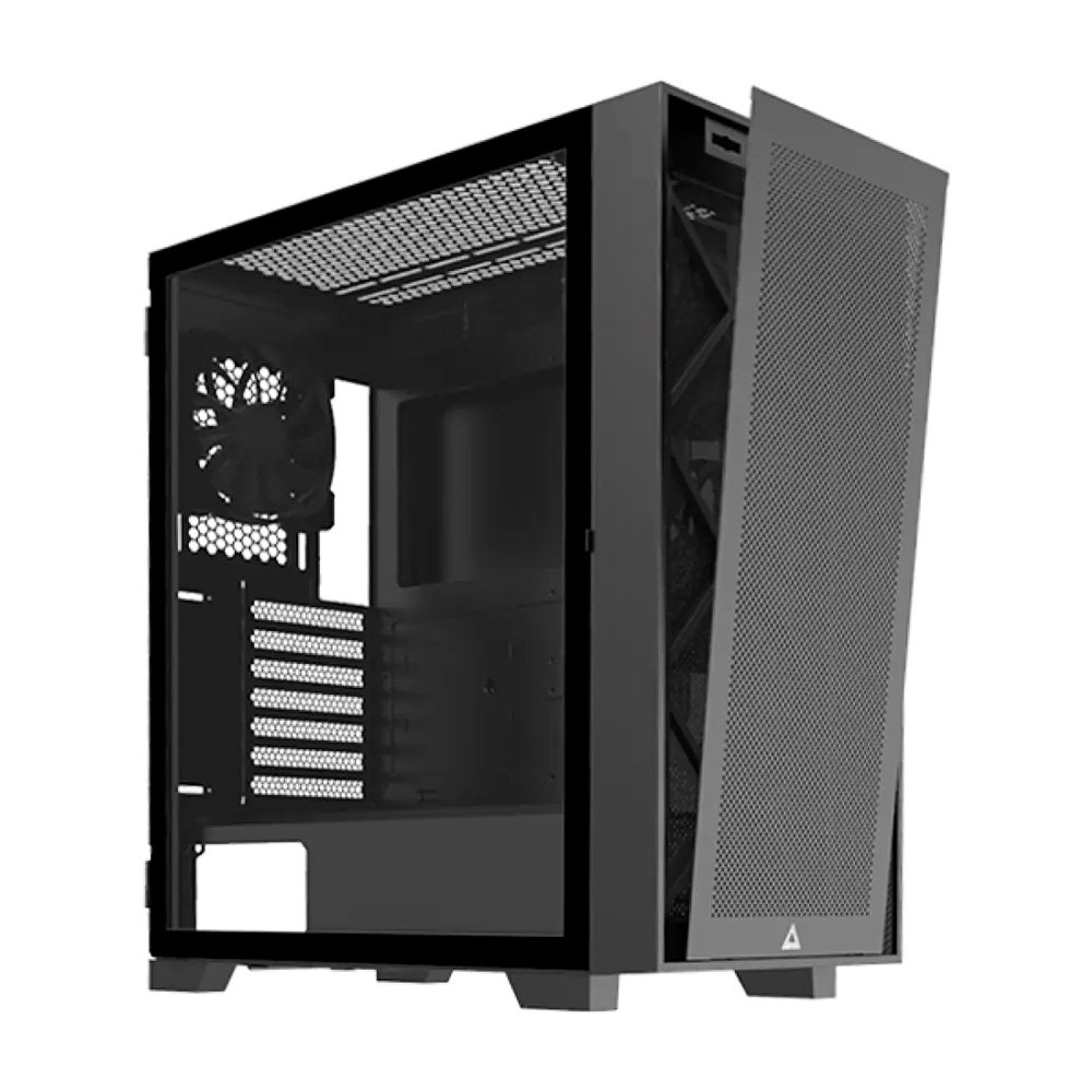 Gabinete Gamer Montech AIR 1000 Lite, Mid Tower, Lateral em Vidro Temperado, 3x FANs, Preto - AIR1000LITEB - view 2