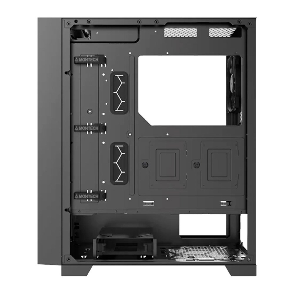 Gabinete Gamer Montech AIR 1000 Lite, Mid Tower, Lateral em Vidro Temperado, 3x FANs, Preto - AIR1000LITEB - view 4