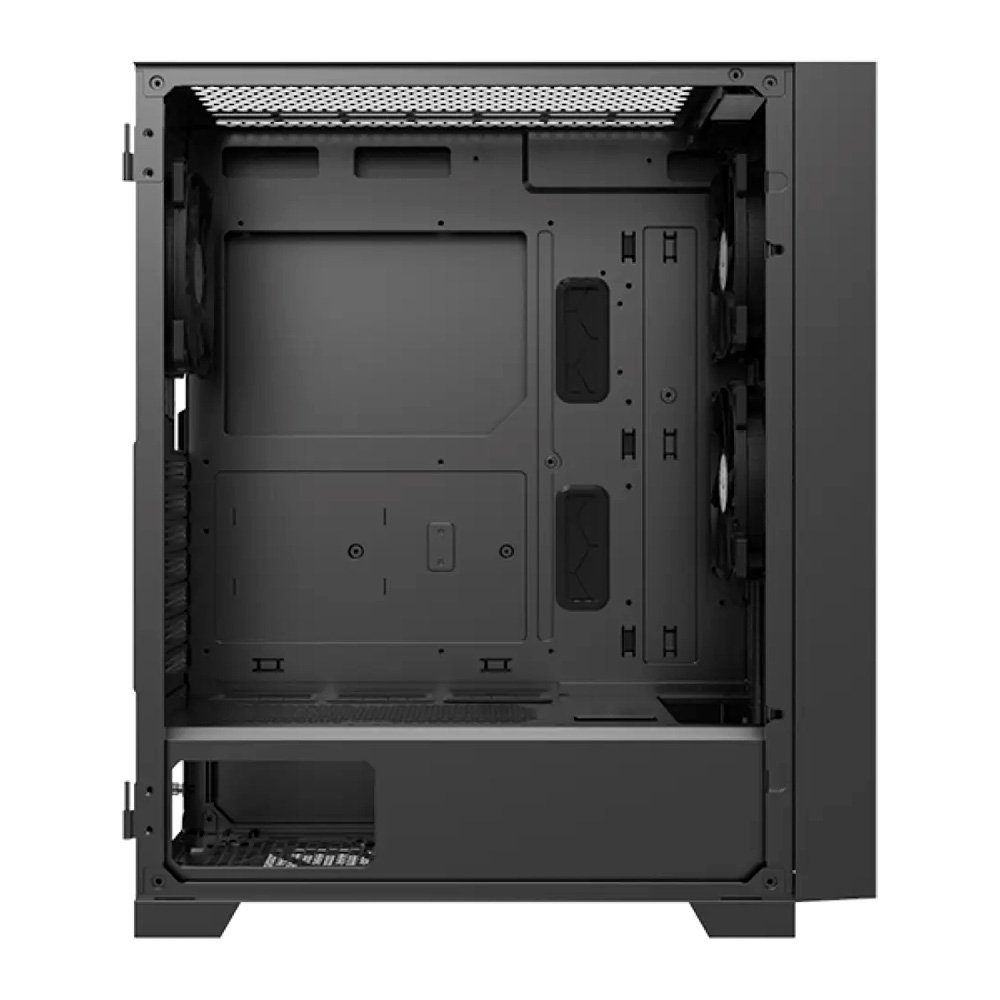 Gabinete Gamer Montech AIR 1000 Lite, Mid Tower, Lateral em Vidro Temperado, 3x FANs, Preto - AIR1000LITEB - view 3