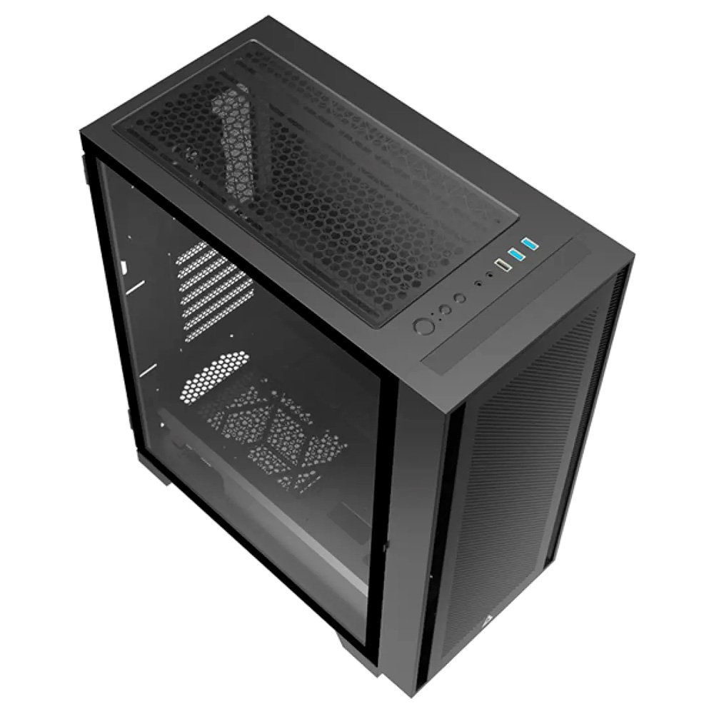 Gabinete Gamer Montech AIR 1000 Lite, Mid Tower, Lateral em Vidro Temperado, 3x FANs, Preto - AIR1000LITEB - view 9