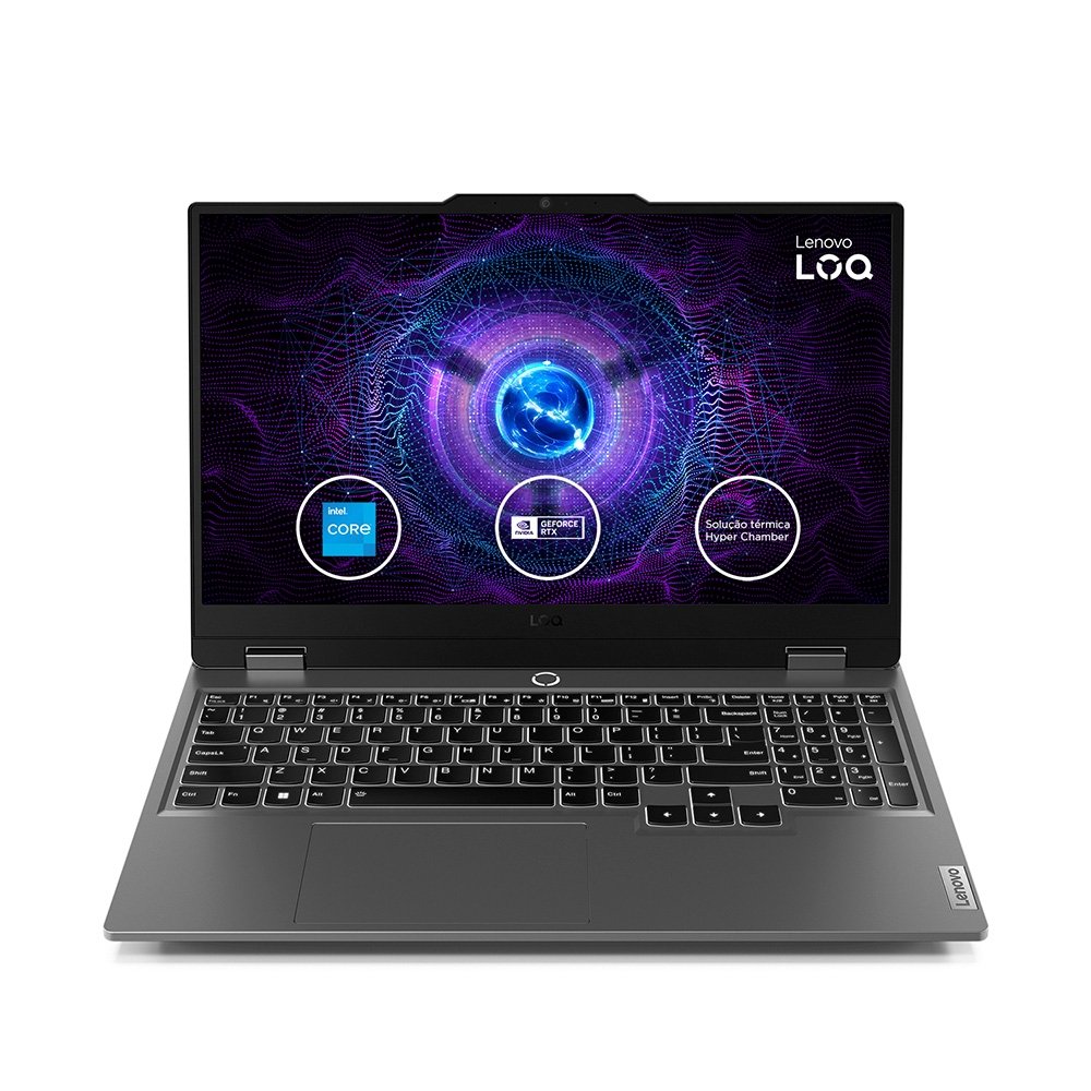 Notebook Gamer Lenovo LOQ 15IRX9, 15.6" Full HD 144Hz, Intel Core i5-13450HX, 16GB, 512GB SSD, NVIDIA RTX 4050, Linux - 83KHS00300