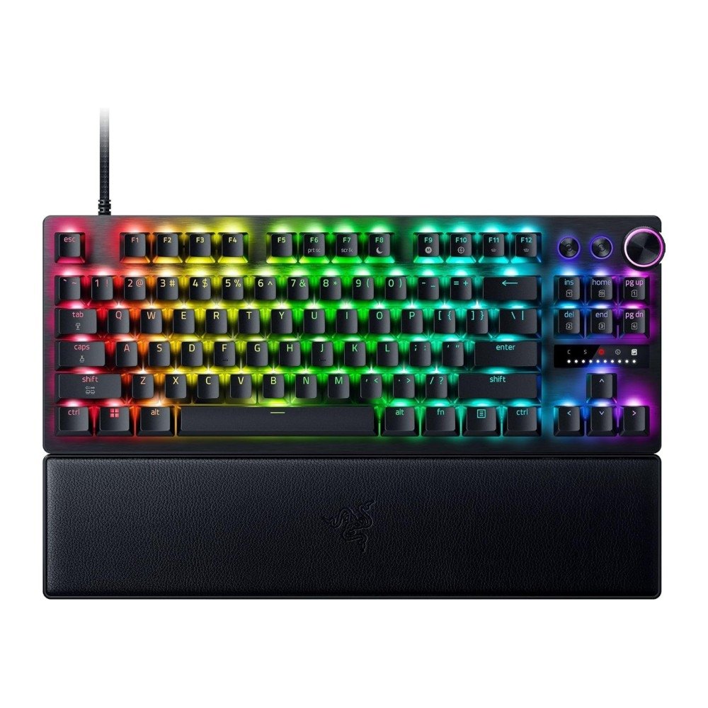 Teclado Gamer Óptico Razer Huntsman V3 Pro 8000hz TKL, Switch Óptico Analógico Gen-2, Rapid Trigger, Snap Tap - Preto - RZ03-05520200