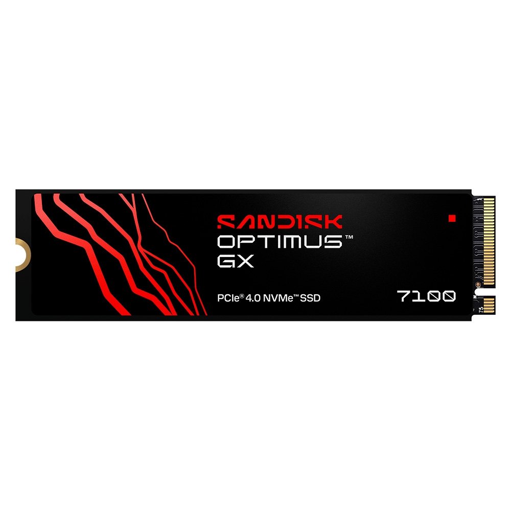 SSD SanDisk Optimus GX 7100, 1TB, M.2 NVMe, Leitura 7.250 MB/s, Gravação 6.900 MB/s, PCIe Gen4 - SDSP71100TAN-000E0 SSD SanDisk Optimus GX 7100, 1TB, M.2 NVMe, Leitura 7.250 MB/s, Gravação 6.900 MB/s, PCIe Gen4 - SDSP71100TAN-000E0