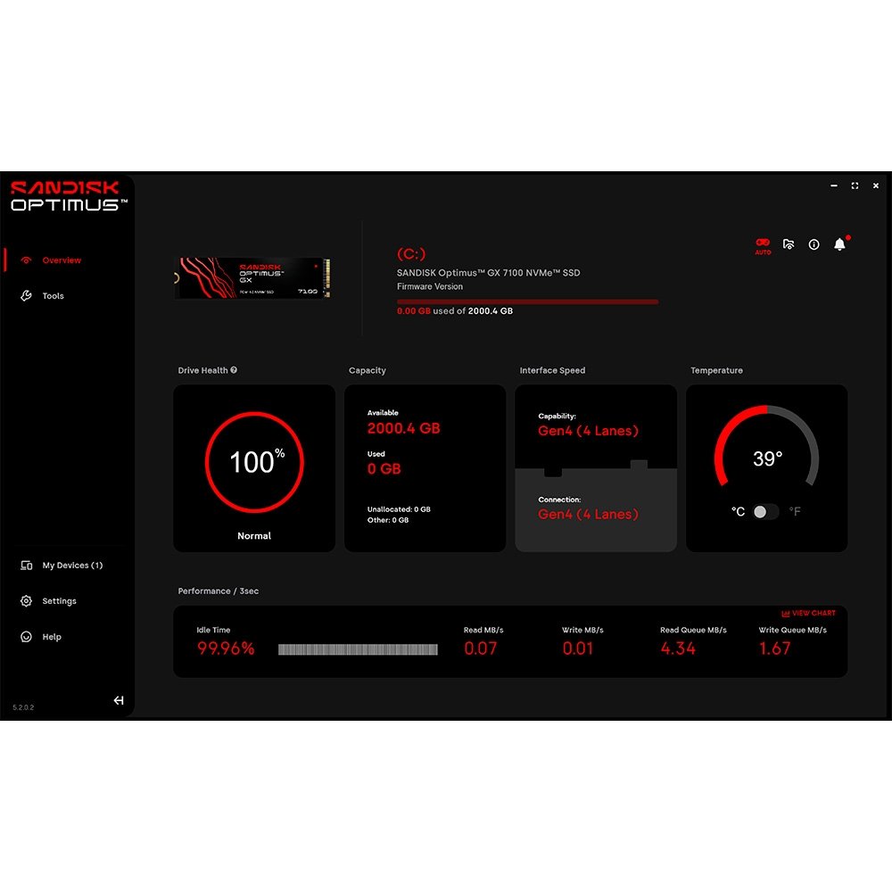 SSD SanDisk Optimus GX 7100 1TB NVMe | KaBuM!