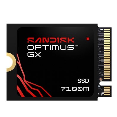 SSD SanDisk Optimus GX 7100M, 1TB, M.2 2280, PCIe 4.0 x4, NVMe, Leitura: 7250 MB/s, Gravação: 6900 MB/s - SDSP71100TAT-000E0