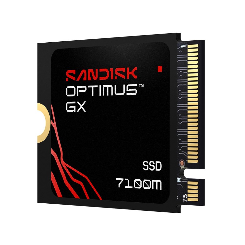 Imagem 2 de 12 do produto SSD SanDisk Optimus GX 7100M, 1TB, M.2 NVMe, Leitura 7.250 MB/s, Gravação 6.900 MB/s, PCIe Gen4 - SDSP71100TAT-000E0