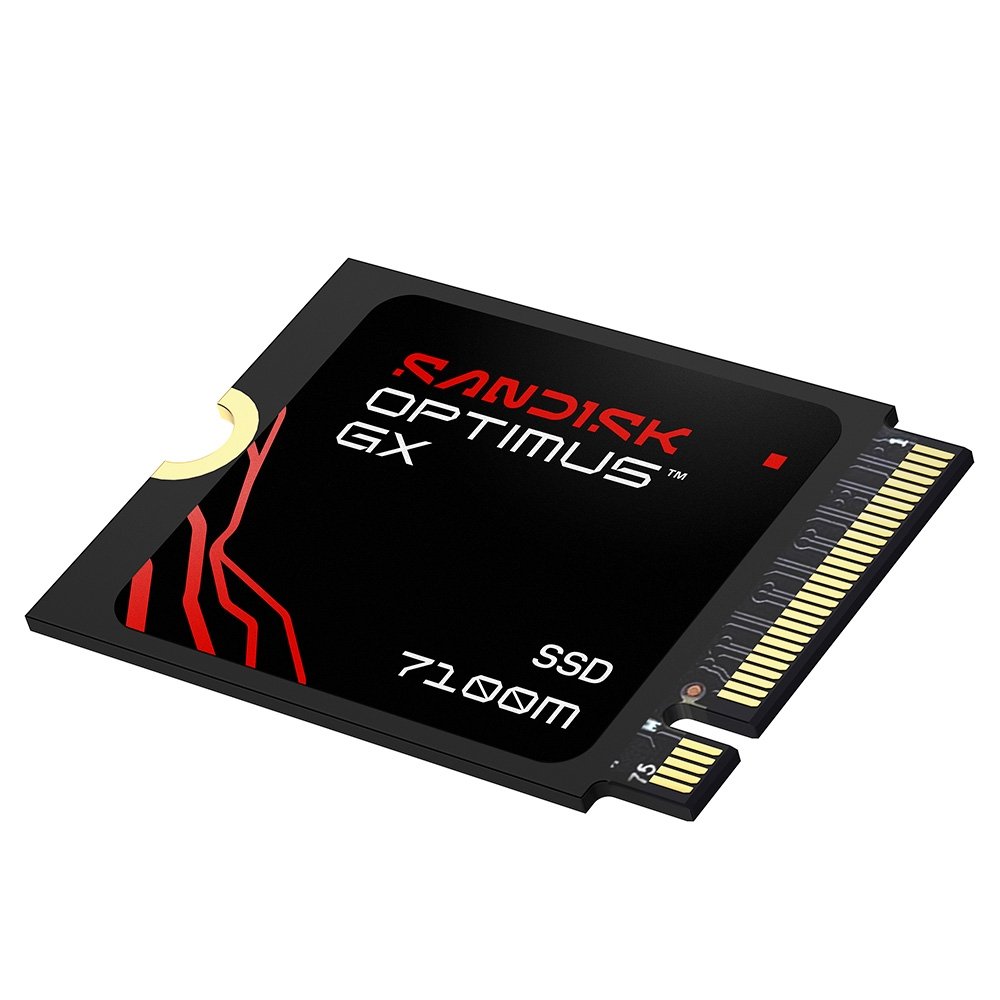 Imagem 3 de 12 do produto SSD SanDisk Optimus GX 7100M, 1TB, M.2 NVMe, Leitura 7.250 MB/s, Gravação 6.900 MB/s, PCIe Gen4 - SDSP71100TAT-000E0