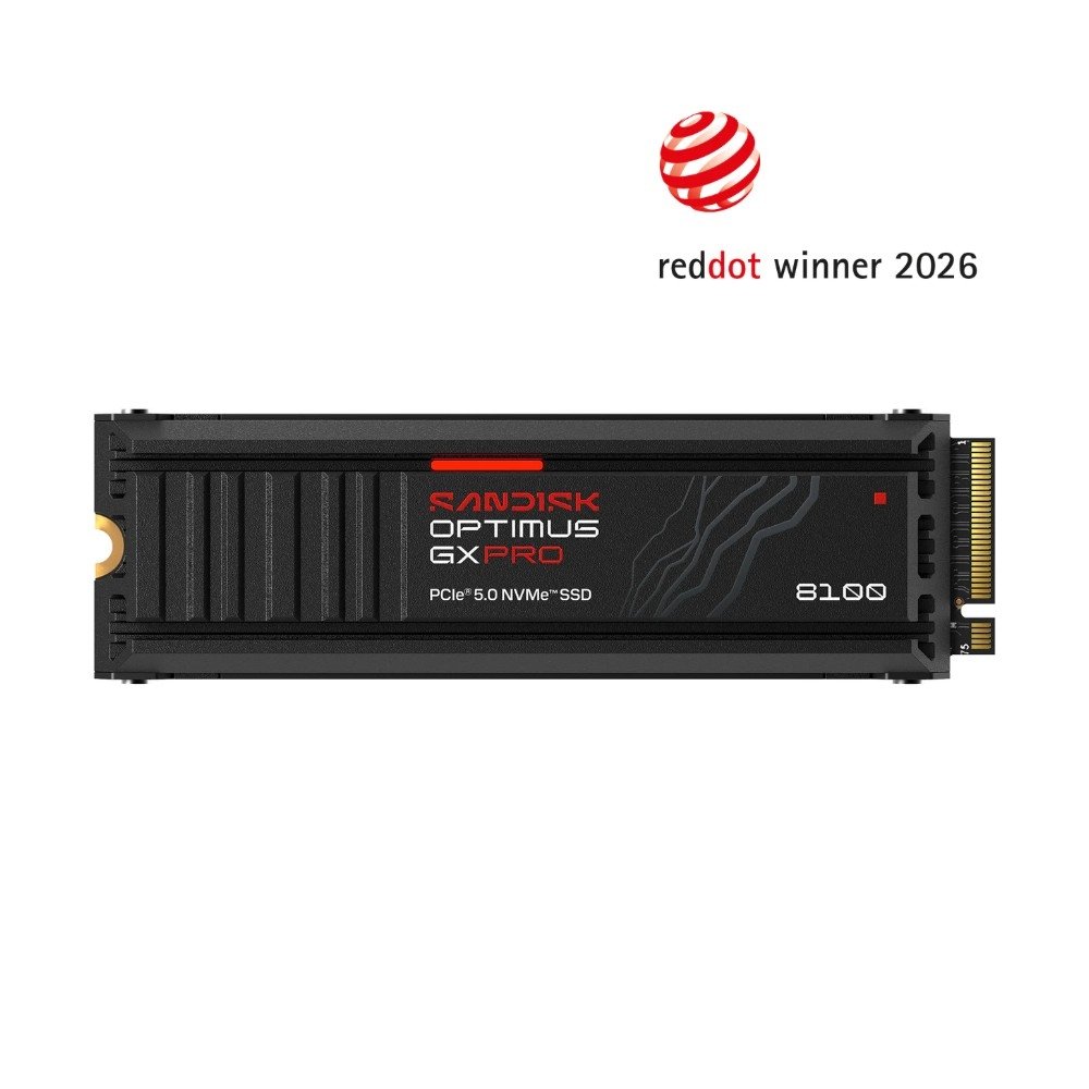 SSD SanDisk Optimus GX PRO 8100 com Dissipador, 1TB, M.2 NVMe, PCIe 5.0 - SDSP82100TAH-000E0 - view 2