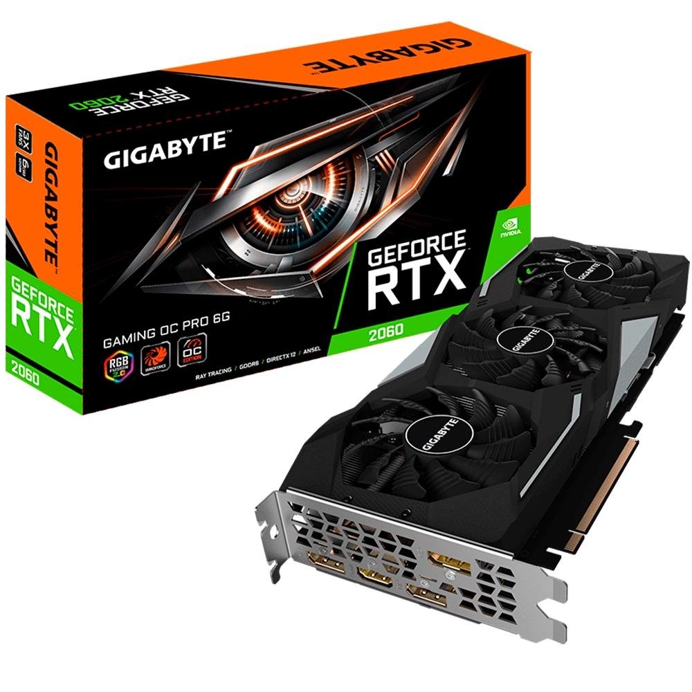 グラフィックボード・グラボ・ビデオカード GeForce RTX2060 GAMINGPRO 6G GDDR6 Placa de Vídeo Gigabyte NVIDIA GeForce RTX 2060 | KaBuM!