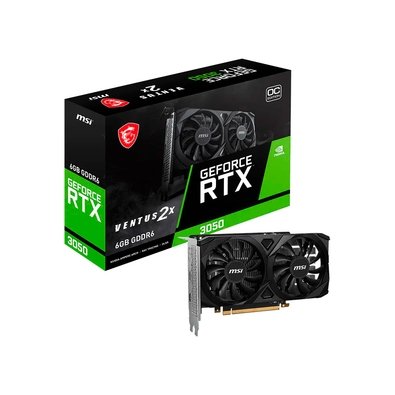  MSI RTX 3050 Ventus 2X OC NVIDIA GeForce, 6GB GDDR6, 96-bit - G3050V2X6C