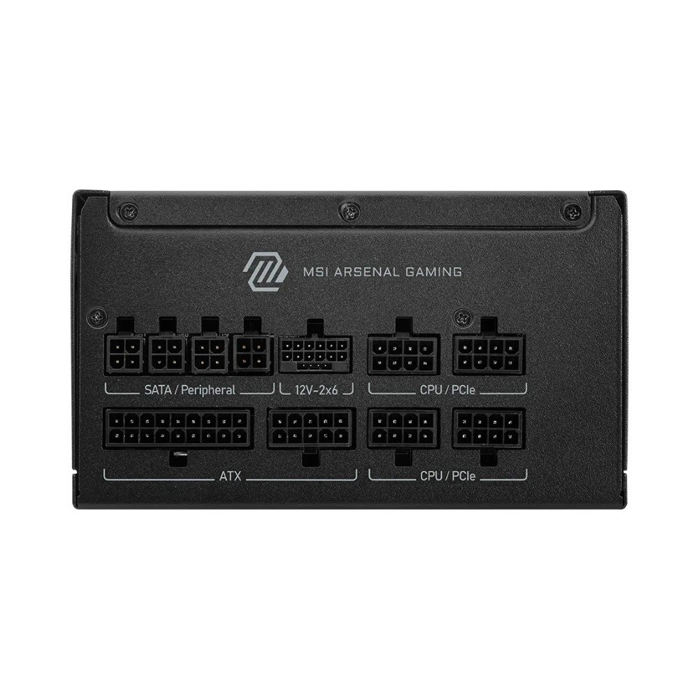 Fonte MSI MAG A1000GLS PCIE5, 1000W, 80 Plus Gold, Modular, Silent, PFC Ativo, Com Cabo, Preto - MAGA1000GLSPCIE5 Fonte MSI MAG A1000GLS PCIE5, 1000W, 80 Plus Gold, Modular, Silent, PFC Ativo, Com Cabo, Preto - MAGA1000GLSPCIE5