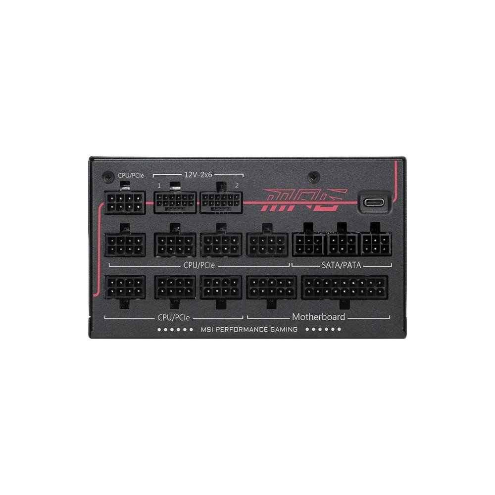 Fonte MSI MPG Ai1600TS PCIE5, 1600W, 80 Plus Titanium, Modular, Silent, PFC Ativo, Com Cabo, Preto - MPGAi1600TSPCIE5 - view 4