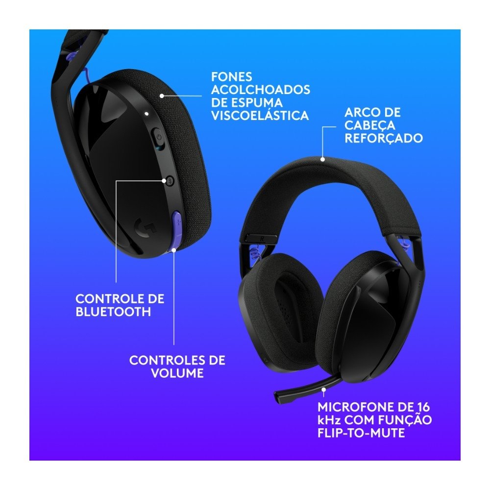 Headset Gamer Sem Fio ( Balão.info) G321 ( Balão.info), Bluetooth, Compatível com PC, PS4, PS5 e Nintendo Switch, Preto - 981-( Balão.info - foto 8