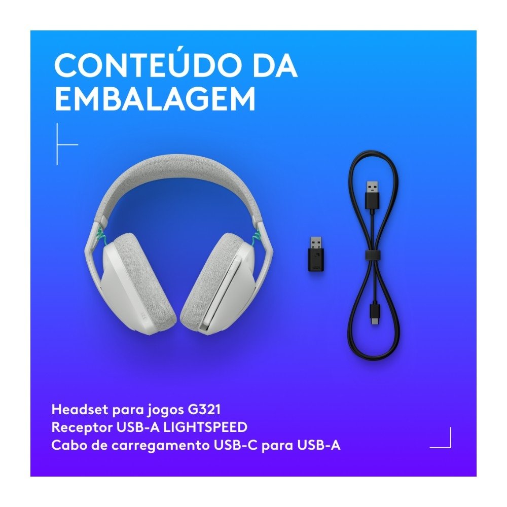 Headset Gamer Sem Fio ( Balão.info) G321 ( Balão.info), Bluetooth, Compatível com PC, PS4, PS5 e Nintendo Switch, Branco - 981-( Balão.info - foto 9