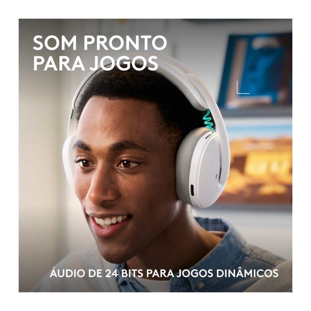 Headset Gamer Sem Fio ( Balão.info) G325 ( Balão.info), Bluetooth, Áudio 24 bits, Compatível com PC, PS4, PS5 e Nintendo Switch, Branco - 981-( Balão.info - foto 2