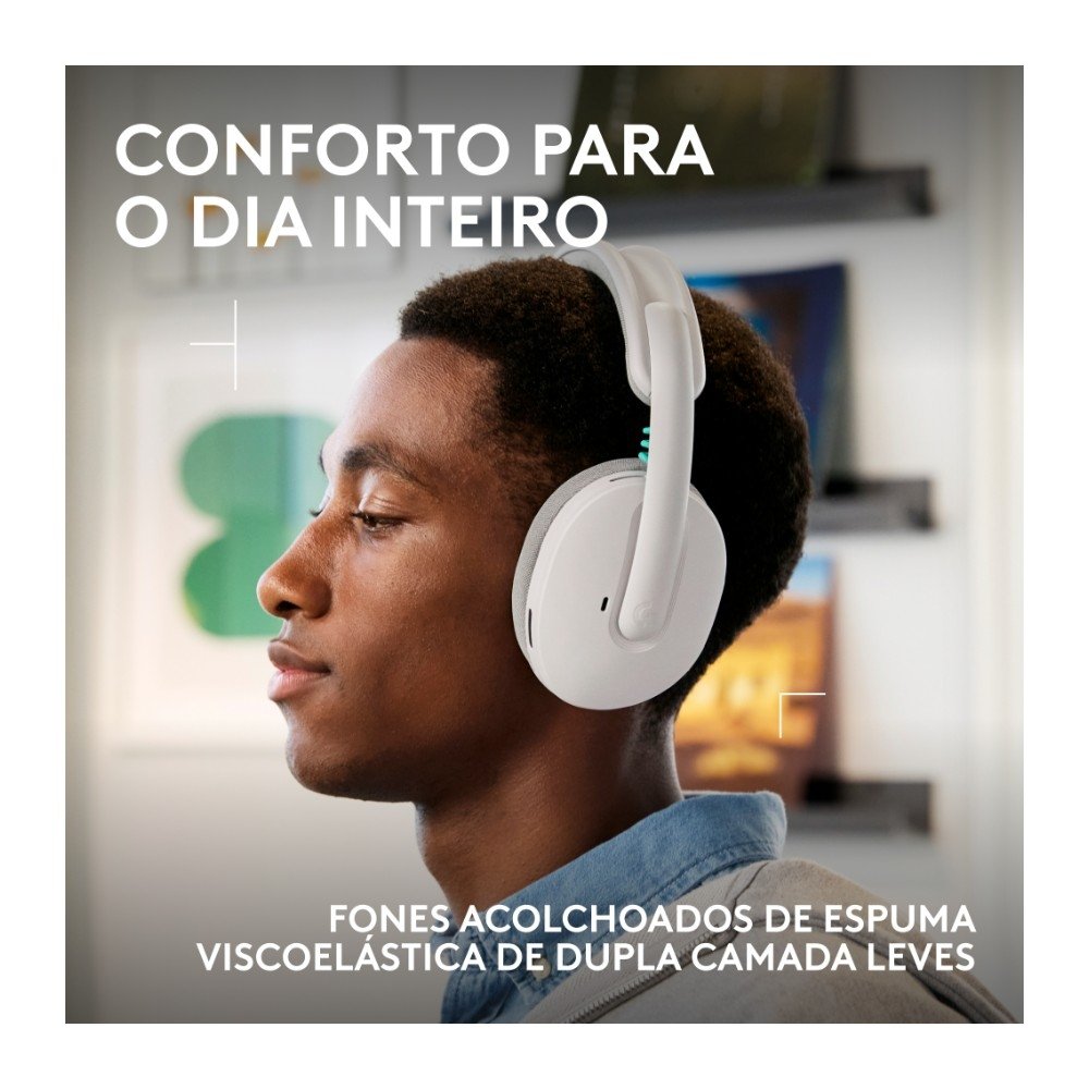 Headset Gamer Sem Fio ( Balão.info) G325 ( Balão.info), Bluetooth, Áudio 24 bits, Compatível com PC, PS4, PS5 e Nintendo Switch, Branco - 981-( Balão.info - foto 3