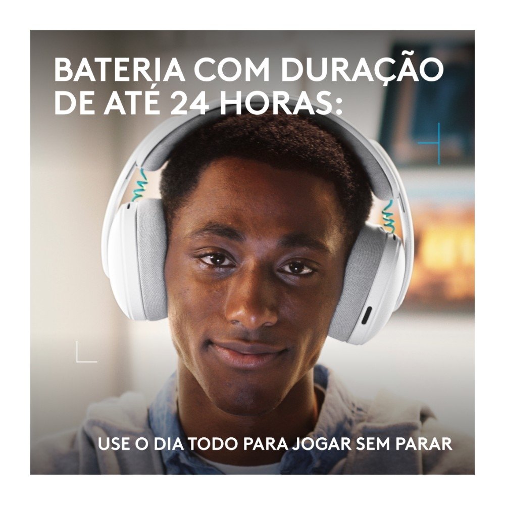 Headset Gamer Sem Fio ( Balão.info) G325 ( Balão.info), Bluetooth, Áudio 24 bits, Compatível com PC, PS4, PS5 e Nintendo Switch, Branco - 981-( Balão.info - foto 7