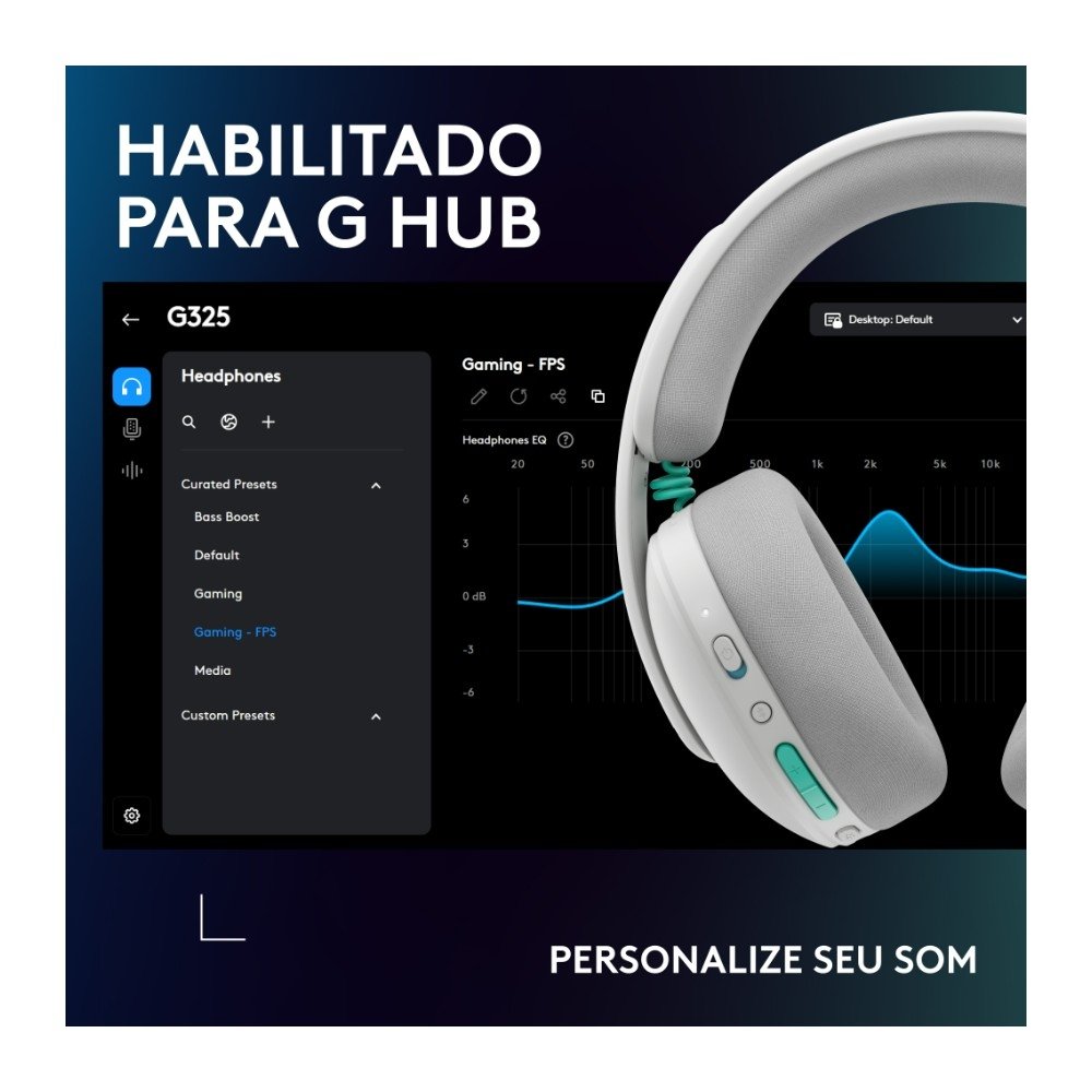 Headset Gamer Sem Fio ( Balão.info) G325 ( Balão.info), Bluetooth, Áudio 24 bits, Compatível com PC, PS4, PS5 e Nintendo Switch, Branco - 981-( Balão.info - foto 10