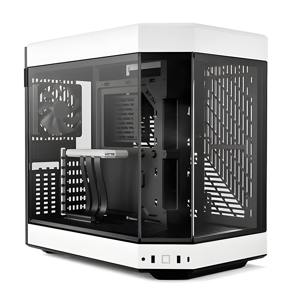 Gabinete Gamer HYTE Y60, Mid Tower, EATX, Vidro Temperado Panorâmico, 3 Fans, Preto/Branco - CS-HYTE-Y60-BW