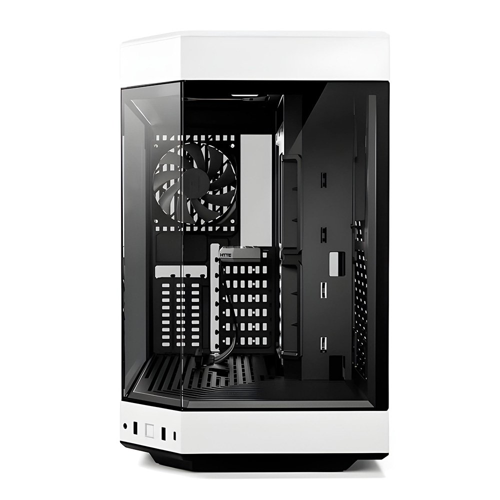 Gabinete Gamer HYTE Y60, Mid Tower, EATX, Vidro Temperado Panorâmico, 3 Fans, Preto/Branco - CS-HYTE-Y60-BW Gabinete Gamer HYTE Y60, Mid Tower, EATX, Vidro Temperado Panorâmico, 3 Fans, Preto/Branco - CS-HYTE-Y60-BW