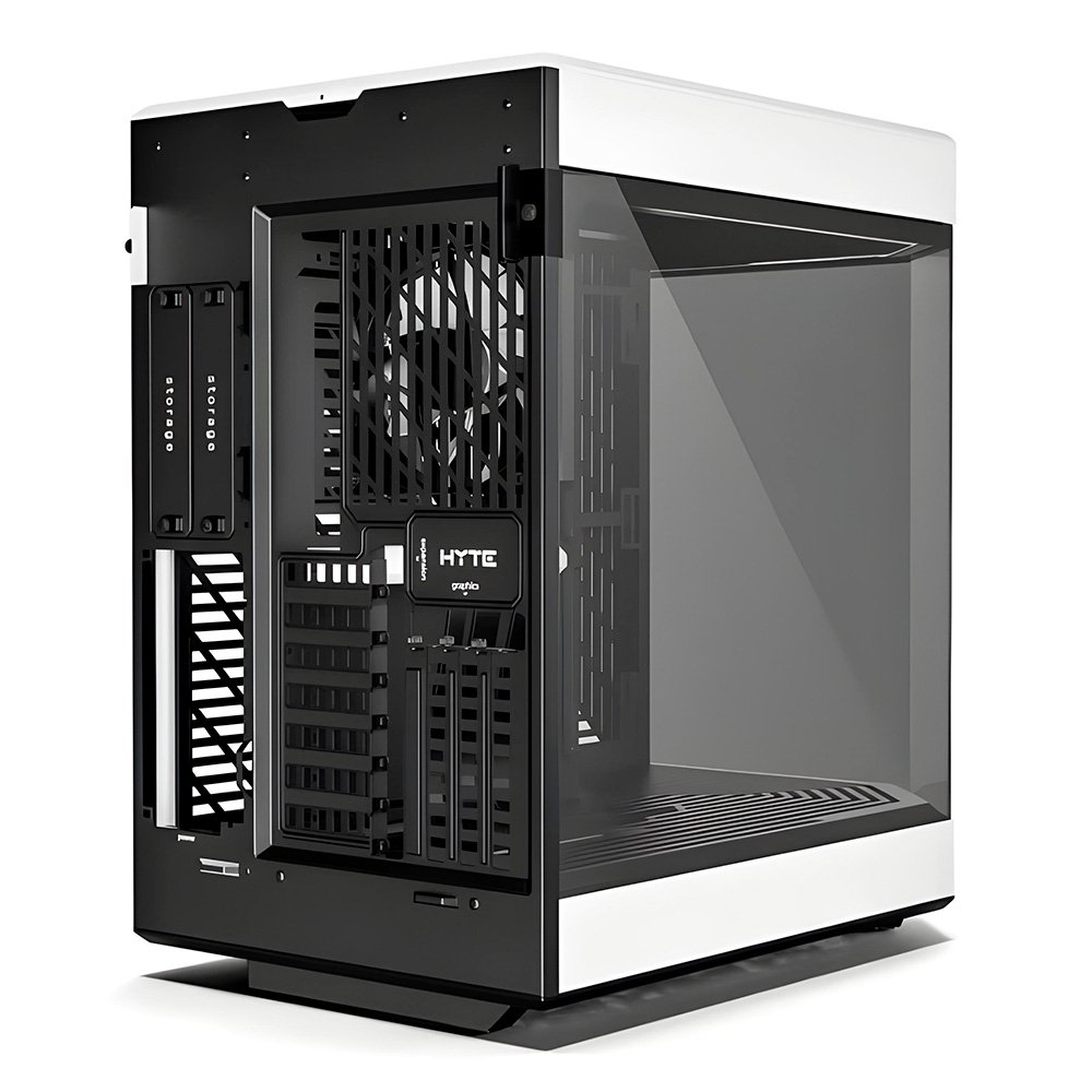 Gabinete Gamer HYTE Y60, Mid Tower, EATX, Vidro Temperado Panorâmico, 3 Fans, Preto/Branco - CS-HYTE-Y60-BW Gabinete Gamer HYTE Y60, Mid Tower, EATX, Vidro Temperado Panorâmico, 3 Fans, Preto/Branco - CS-HYTE-Y60-BW