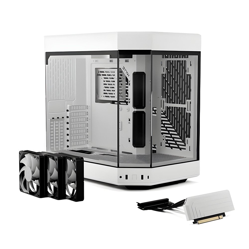 Imagem 4 de 6 do produto Gabinete Gamer HYTE Y60, Mid Tower, EATX, Vidro Temperado Panorâmico, 3 Fans, Branco - CS-HYTE-Y60-WW