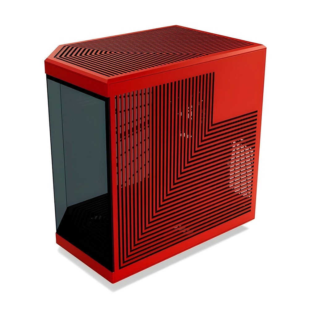 Gabinete Gamer HYTE Y70, Mid Tower, EATX, Vidro Temperado Panorâmico, Preto e Vermelho - CS-HYTE-Y70-BR Gabinete Gamer HYTE Y70, Mid Tower, EATX, Vidro Temperado Panorâmico, Preto e Vermelho - CS-HYTE-Y70-BR