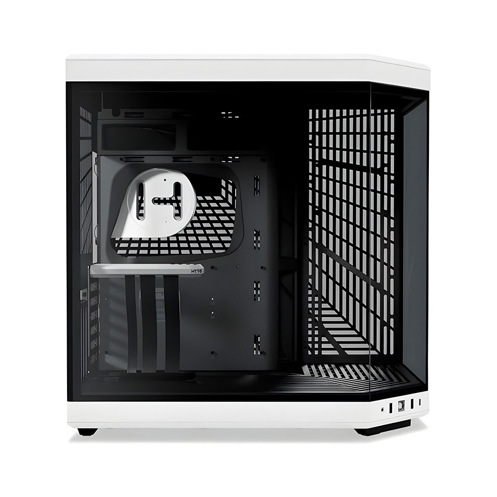 Imagem 2 de 6 do produto Gabinete Gamer HYTE Y70, Mid Tower, EATX, Vidro Temperado Panorâmico, Preto e Branco - CS-HYTE-Y70-BW