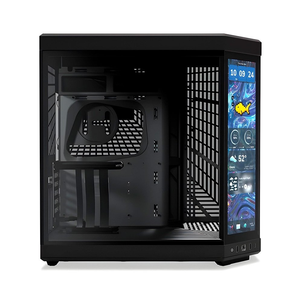 "Gabinete HYTE Y70 Touch Infinite, Mid Tower, Tela LCD 14.9"", Pitch Black - CS-HYTE-Y70TTI-BB" - view 2