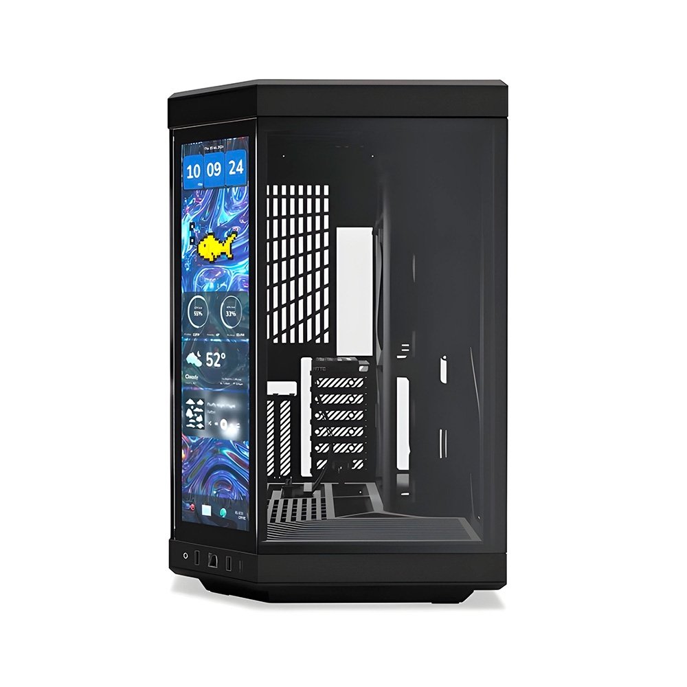 "Gabinete HYTE Y70 Touch Infinite, Mid Tower, Tela LCD 14.9"", Pitch Black - CS-HYTE-Y70TTI-BB" - view 3