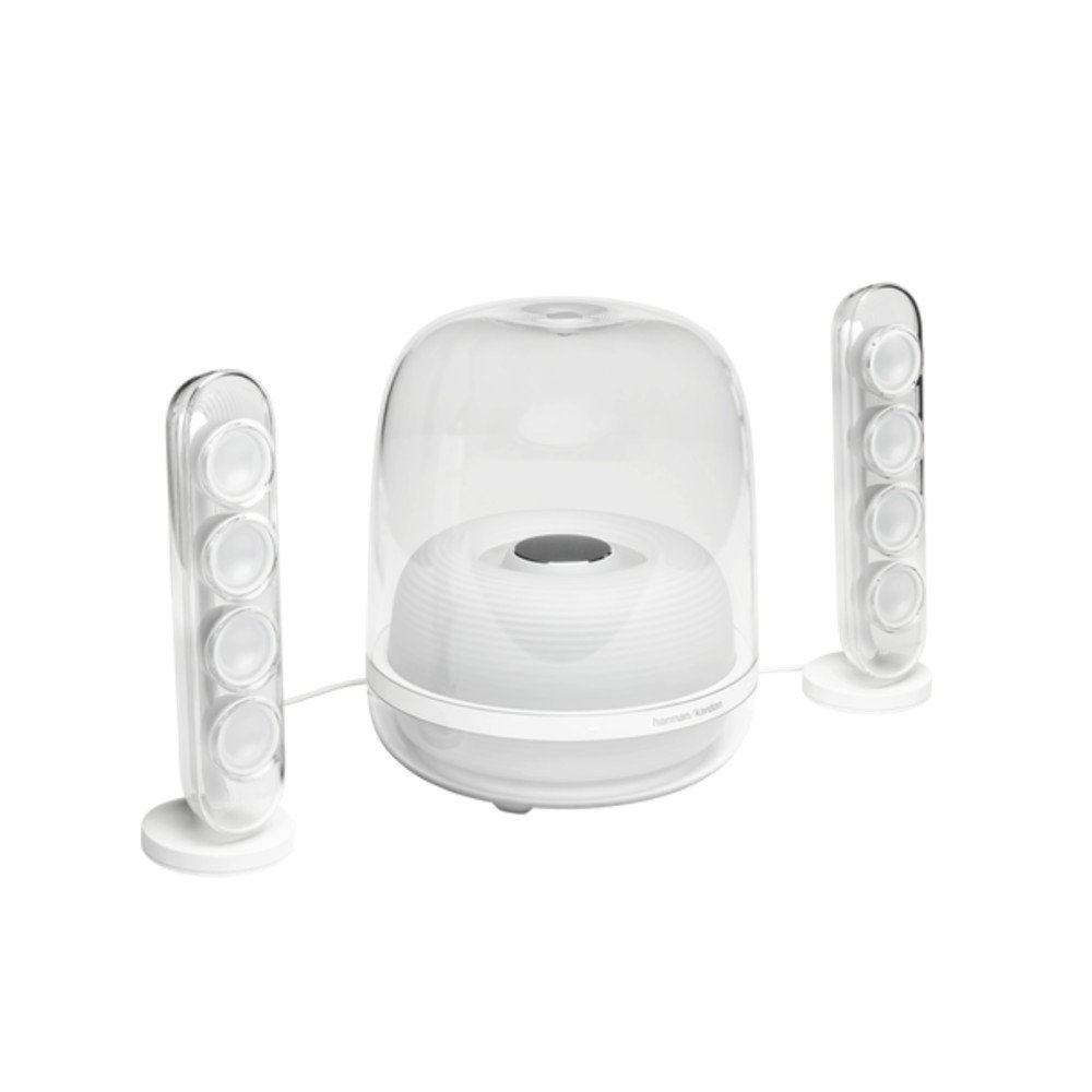 Caixa de Som Bluetooth Harman Kardon SoundSticks 4, Sistema de Som 2.1 Home, Branco - HKSOUNDSTK5WBR - view 3