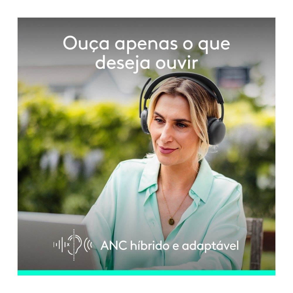 Headset Sem Fio ( Balão.info) Zone Wireless 2 ES com Microfone Flip-to-mute, Cancelamento de ruído, Conexão Bluetooth, Grafite - 981-( Balão.info - foto 2