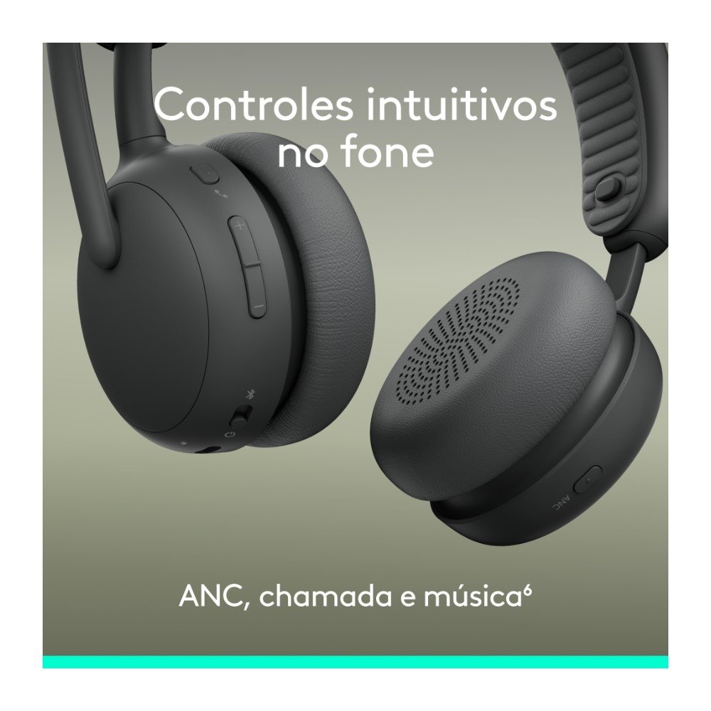 Headset Sem Fio ( Balão.info) Zone Wireless 2 ES com Microfone Flip-to-mute, Cancelamento de ruído, Conexão Bluetooth, Grafite - 981-( Balão.info - foto 8