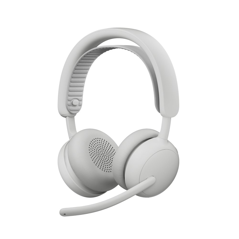 Headset Sem Fio Logitech Zone Wireless 2 ES com Microfone Flip-to-mute, Cancelamento de ruído, Conexão Bluetooth, Branco - 981-001596