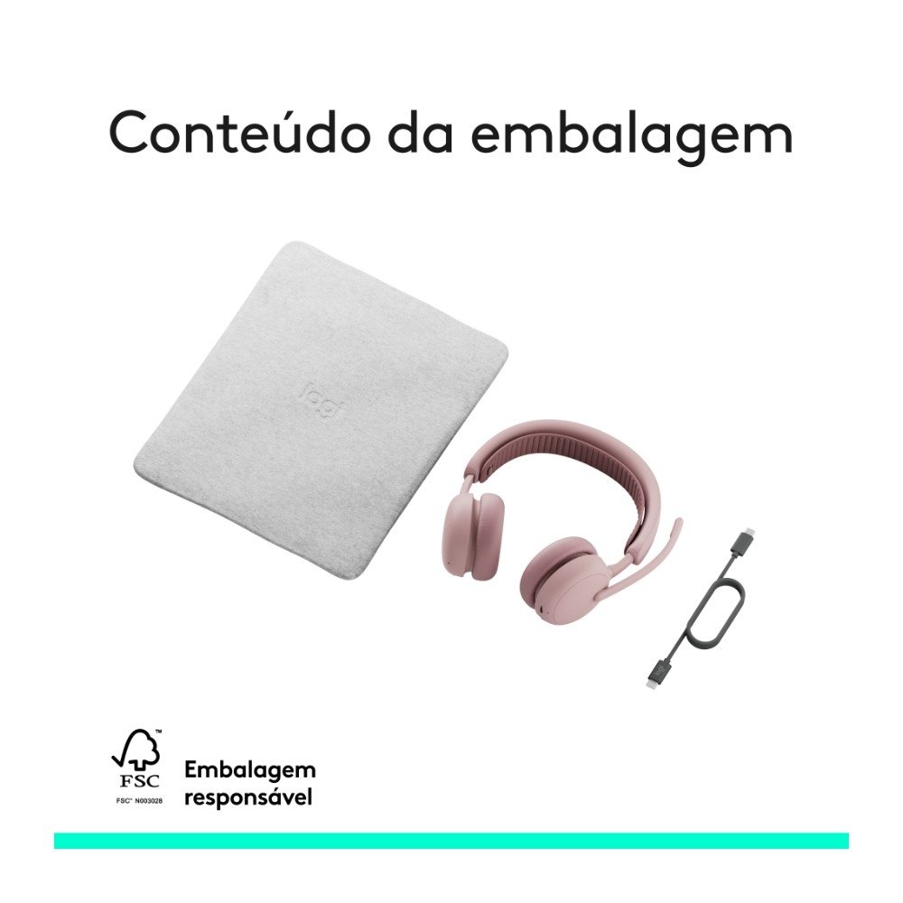 Headset Sem Fio ( Balão.info) Zone Wireless 2 ES com Microfone Flip-to-mute, Cancelamento de ruído, Conexão Bluetooth, Rosa - 981-( Balão.info - foto 11