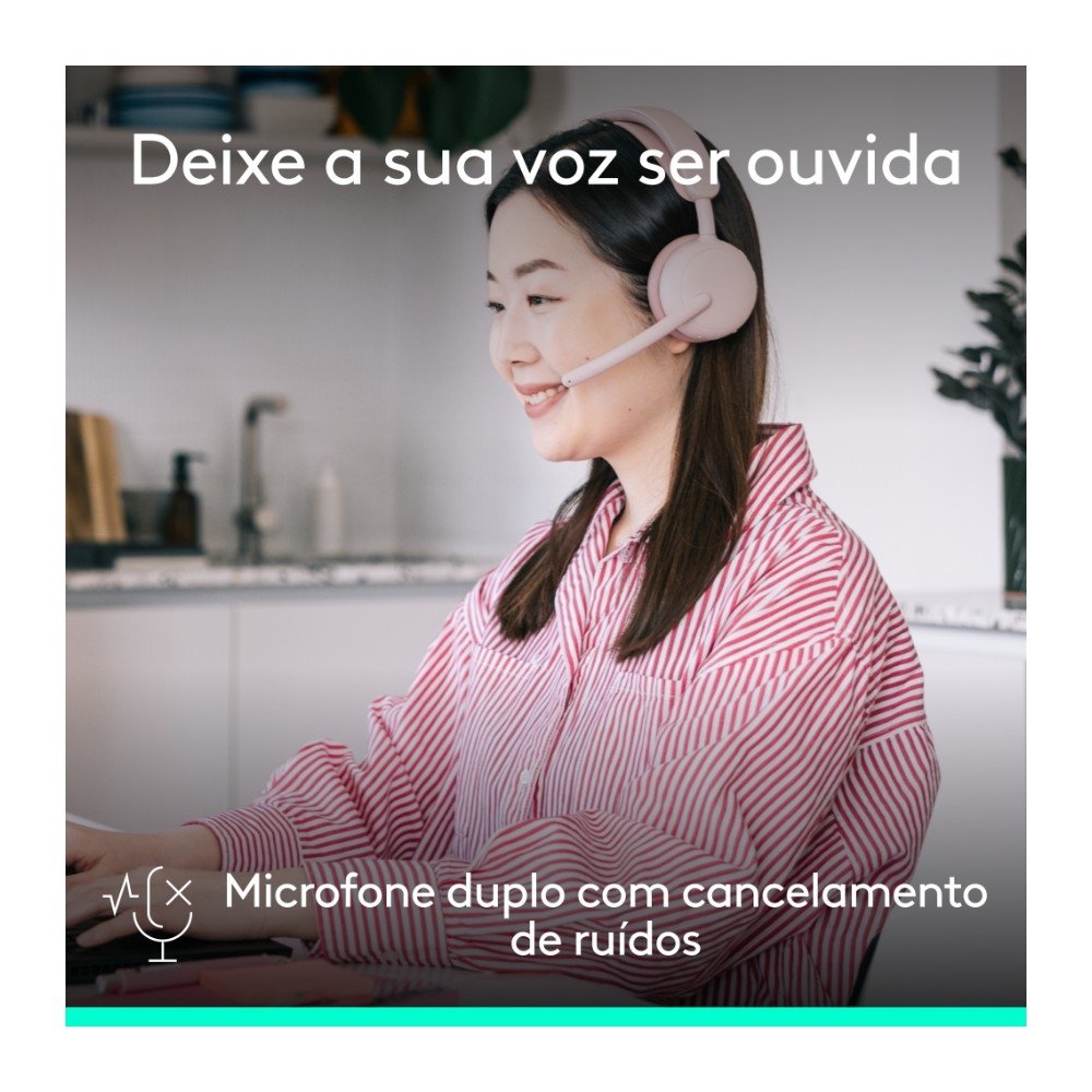 Headset Sem Fio ( Balão.info) Zone Wireless 2 ES com Microfone Flip-to-mute, Cancelamento de ruído, Conexão Bluetooth, Rosa - 981-( Balão.info - foto 4