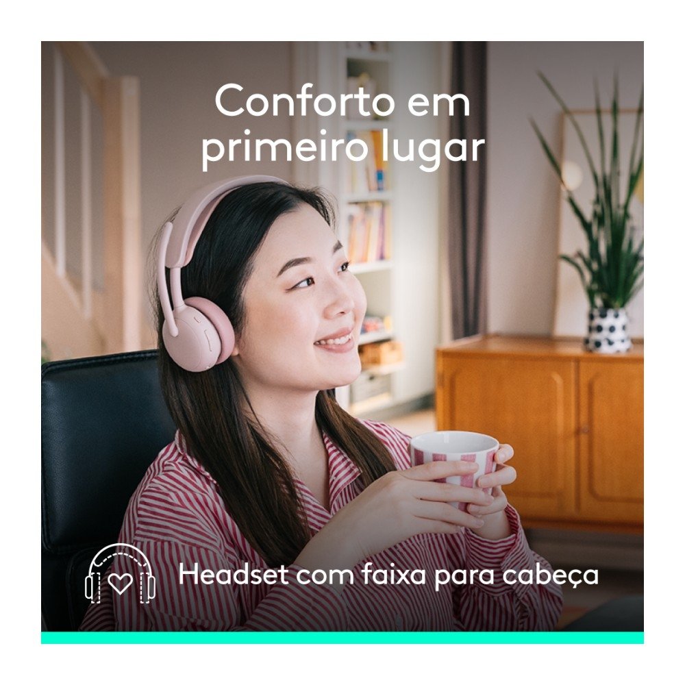 Headset Sem Fio ( Balão.info) Zone Wireless 2 ES com Microfone Flip-to-mute, Cancelamento de ruído, Conexão Bluetooth, Rosa - 981-( Balão.info - foto 7