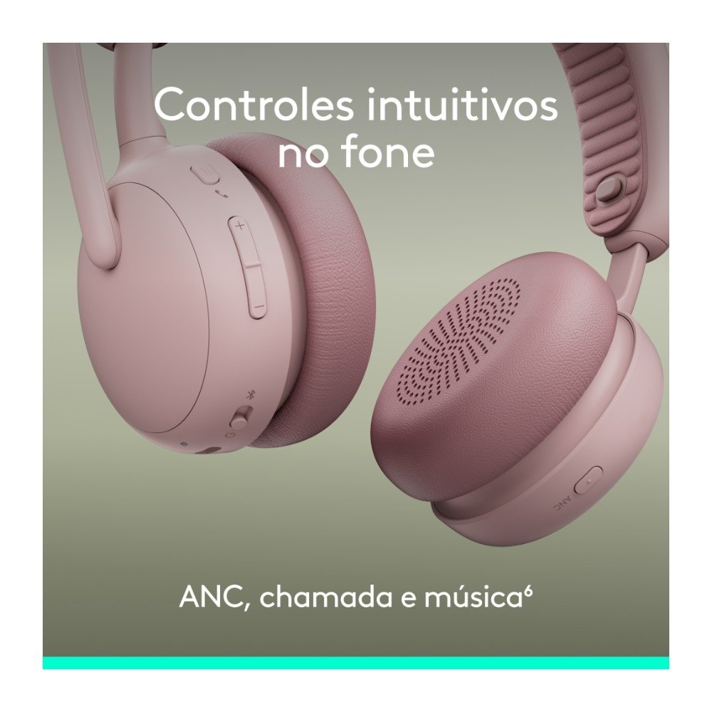 Headset Sem Fio ( Balão.info) Zone Wireless 2 ES com Microfone Flip-to-mute, Cancelamento de ruído, Conexão Bluetooth, Rosa - 981-( Balão.info - foto 8