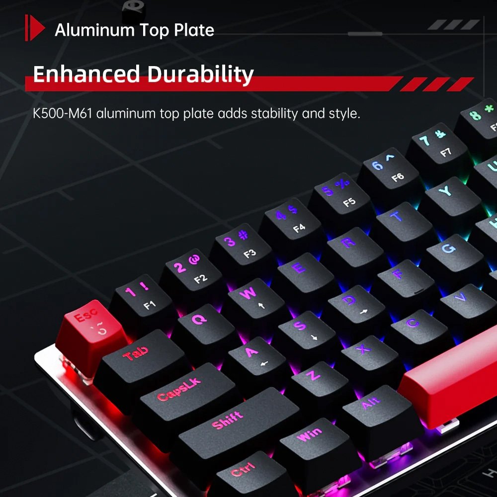 Teclado Gamer Magnético Machenike K500 M61, RGB, Polling Rate 8000Hz, ( Balão.info), Preto - JJ02GC00K - foto 5