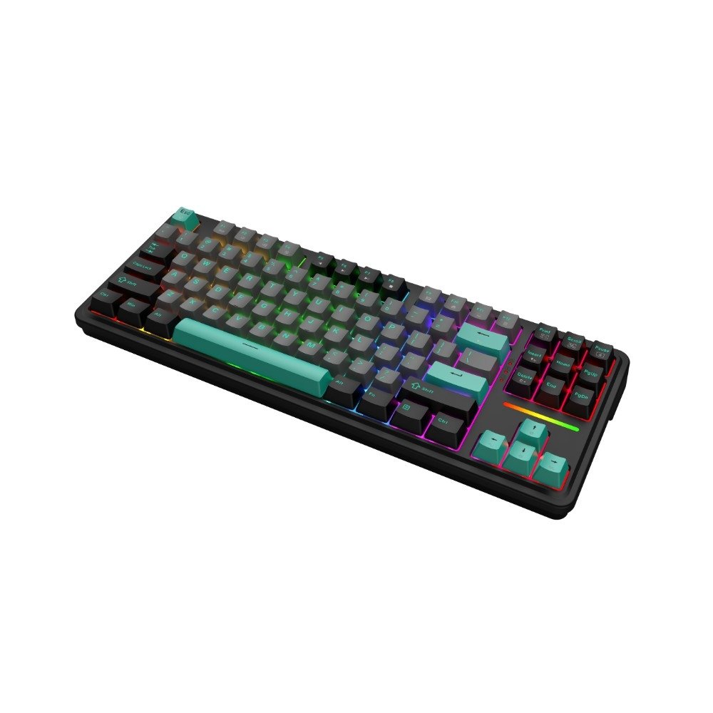 Teclado Gamer Mecânico Machenike KG87, RGB, Gasket Mount, Switch Silver, Preto e Verde - JJ02GC00J - view 4