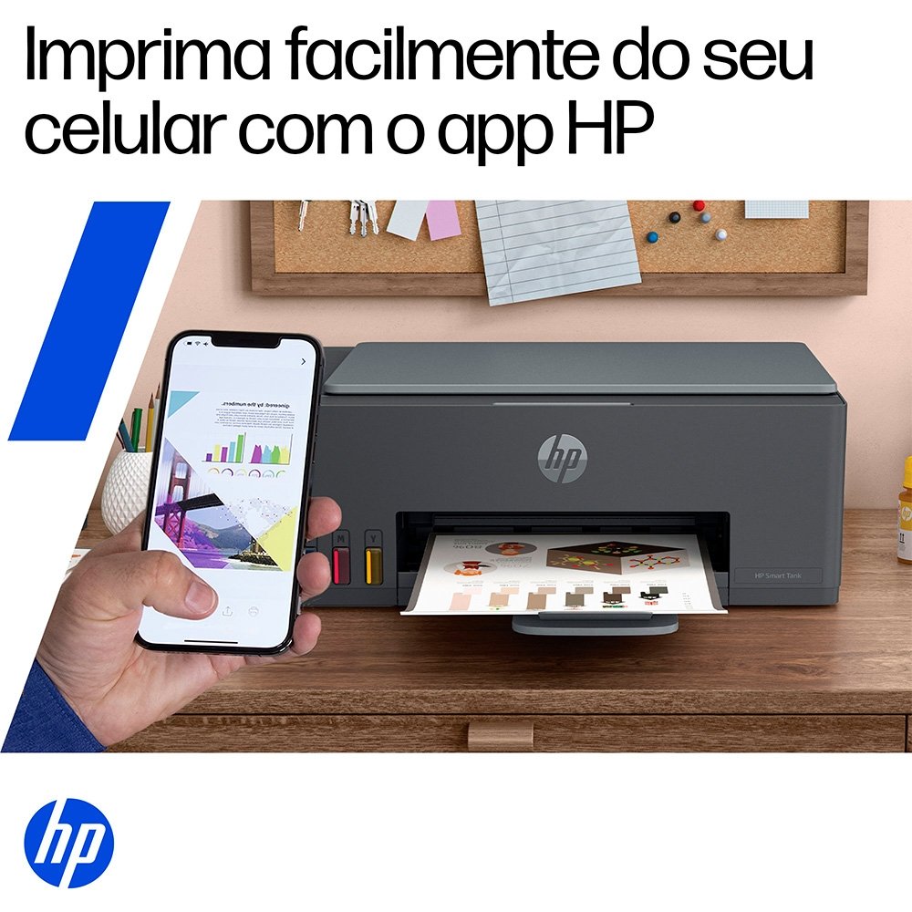 Impressora Multifuncional HP Smart Tank 589, Wi-Fi, Tanque de Tinta, Colorida - 5D1A8A#AK4 Impressora Multifuncional HP Smart Tank 589, Wi-Fi, Tanque de Tinta, Colorida - 5D1A8A#AK4