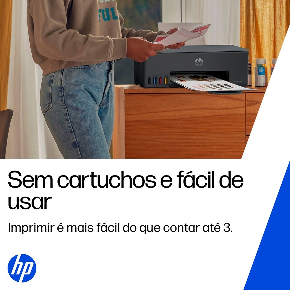 Impressora Multifuncional HP Smart Tank 589, Wi-Fi, Tanque de Tinta, Colorida - 5D1A8A#AK4 Impressora Multifuncional HP Smart Tank 589, Wi-Fi, Tanque de Tinta, Colorida - 5D1A8A#AK4
