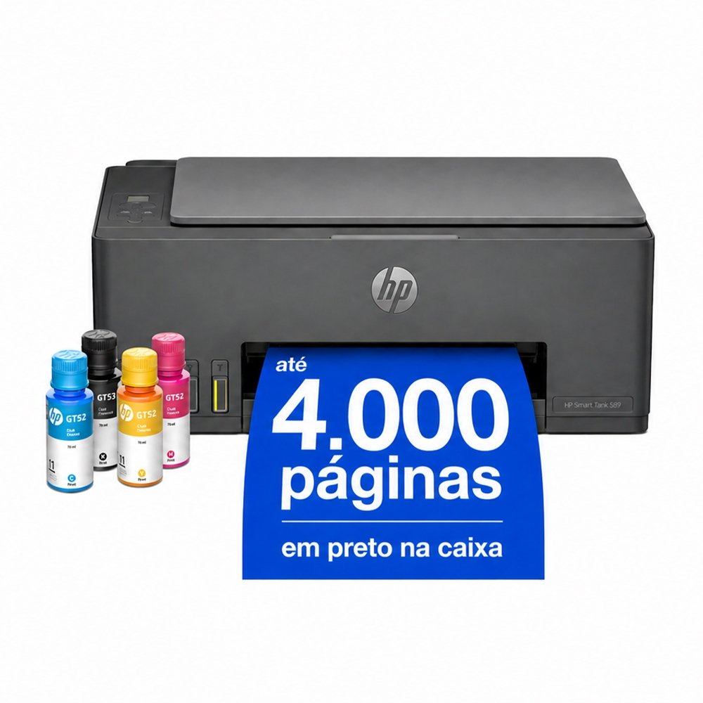 Impressora Multifuncional HP Smart Tank 589, Wi-Fi, Tanque de Tinta, Colorida - 5D1A8A#AK4 Impressora Multifuncional HP Smart Tank 589, Wi-Fi, Tanque de Tinta, Colorida - 5D1A8A#AK4